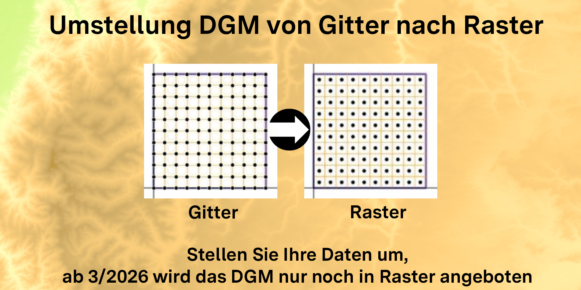 Umstellung DGM von Gitter nach Raster