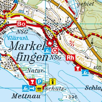 Ausschnitt Radkarte 1:75 000