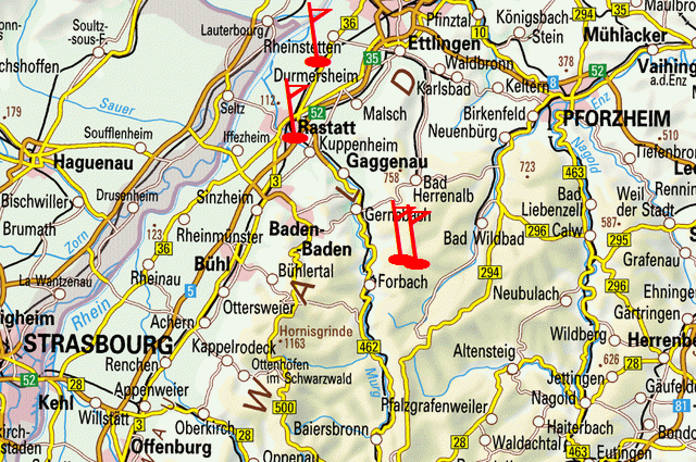 Übersicht Kontrollpunkte Rastatt